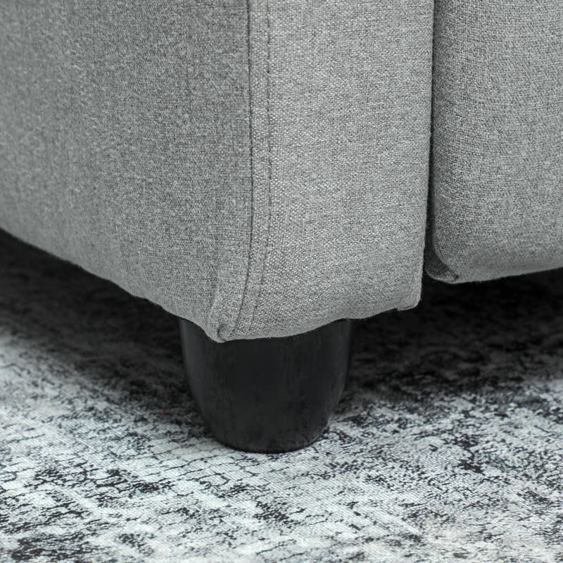 Relaxfauteuil – Lounge Chair – Verstelbare Fauteuil – Relaxstoel – Zitfauteuil – Lichtgrijs – Handmatig Kantelbaar Tot 135° – Uitschuifbare Voetensteun