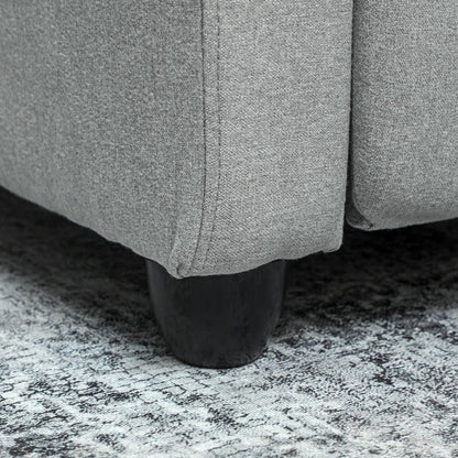 Relaxfauteuil – Lounge Chair – Verstelbare Fauteuil – Relaxstoel – Zitfauteuil – Lichtgrijs – Handmatig Kantelbaar Tot 135° – Uitschuifbare Voetensteun