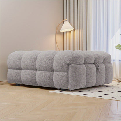 Bedbank – Slaapbank – Slaapstoel – Sleeper Sofa – 2-in-1 Bank – Teddy Stof – Compact Ruimtebesparend Design – Gemakkelijk Te Monteren