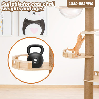 Krabpaal – Kattenboom – Kattenkrabpaal – Kattentoren – Kattenmeubel – Verstelbaar 250-260 cm – Natuurlijke Sisal Touw
