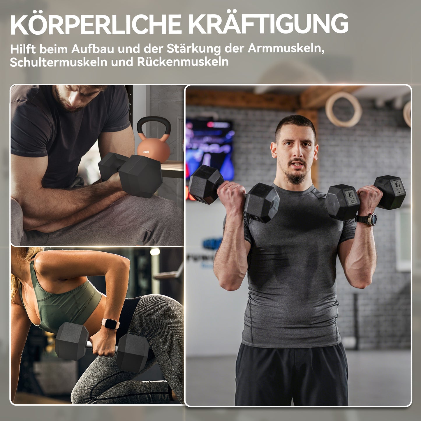 Halter – Dumbbell – Gewicht – Krachttraining – Fitness – Zwart met Zilveren Accenten – 35 kg – Anti-Slip Grip