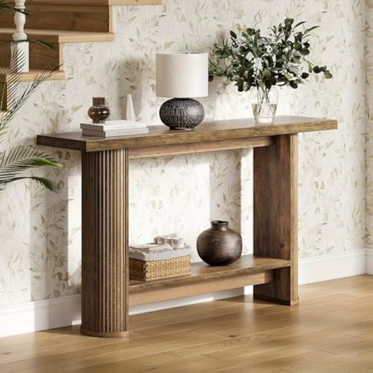 55-Inch Modern Sidetable – Smalle Console Tafel – Sofa Tafel – Entree Tafel – Hal Tafel – Hout – Krasbestendig & Duurzaam