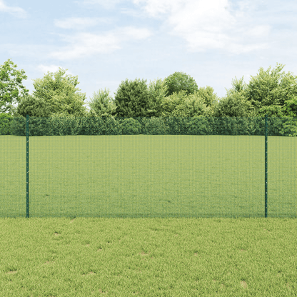 Tuinomheining – Tuinafscheiding – Tuinafsluiting – Borderafscheiding – Groen – Gegalvaniseerd Staal – 2 Sets van 1 Meter – 25 cm Hoogte