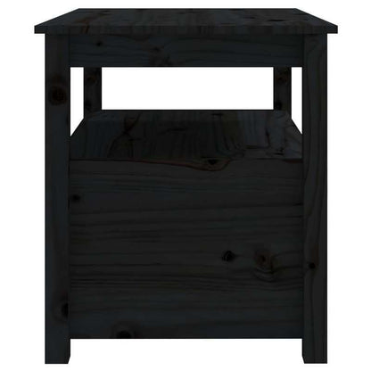 Coffee table 71x49x55cm solid pinewood black Removable, suitable for indoor use and suitable for all seasons, Living Room Furniture, Seasonal Furniture, Stylish Decor, Contemporary Furniture, Quality Craftsmanship, Pinewood W
