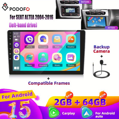 Android 13 Autoradio – Auto Multimedia Systeem – Inbouw Radio – Touchscreen Radio – Navigatie Systeem – 9 Inch IPS Scherm – Draadloze CarPlay & Achteruitrijcamera