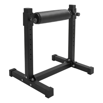 Split Squat Stand – Single Leg Squat Stand – Enkelsquat Hulpmiddel – Enkelroller – Beensteun – Zwart – Verstelbare Hoogte 9 Standen – Robuust Q235 Koolstofstaal