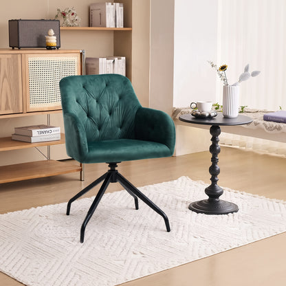 Eetkamerstoelen – Draaistoelen – Armstoelen – Velzet Stoelen – Bureaustoelen – Olijfgroen – 360 Graden Draaibaar – Memory Foam Zitting