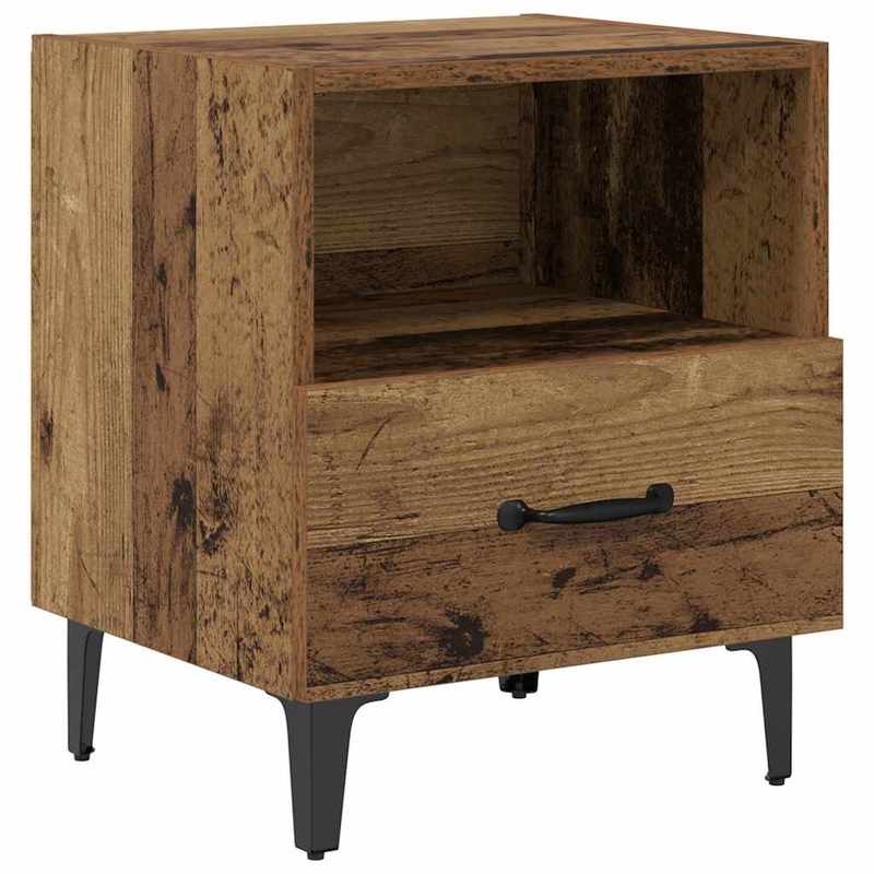 High-quality Nachtkastje 2pcs Oud hout 40 x 35 x 47.5cm Bewerkt hout, Bedroom Furniture, Classic Design, Handcrafted Wood, Apartment Living