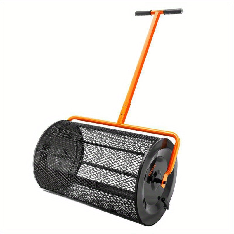 Compoststrooier – Meststrooier – Grondstrooier – Turfstrooier – Verstelbare Handgreep – Gepoedercoat Staal – Werkbreedte 60 Cm