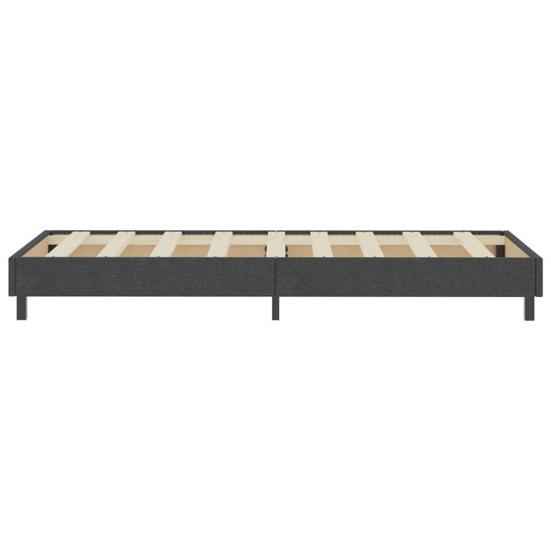 Gray Fabric Slatted Bed Frame 90x200cm - Modern Minimalist Integral Design, Sturdy MDF & Metal Construction, Easy Assembly, Space-Saving Single Bed for Small Bedrooms, Durable Fabric, Comfortable Sleeping Experience (Mattress