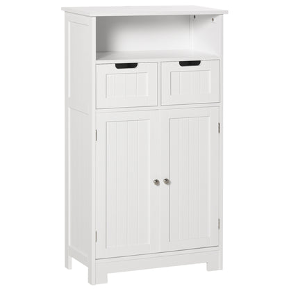 Badkamerkast – Badmeubel – Wastafelonderkast – Kolomkast – Opbergkast – Compact – MDF Wit Met Verstelbare Plank