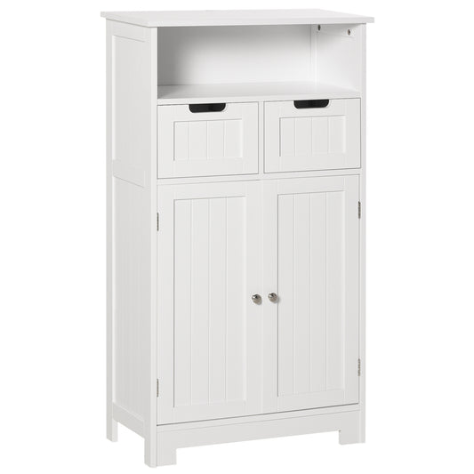 Badkamerkast – Badmeubel – Wastafelonderkast – Kolomkast – Opbergkast – Compact – MDF Wit Met Verstelbare Plank