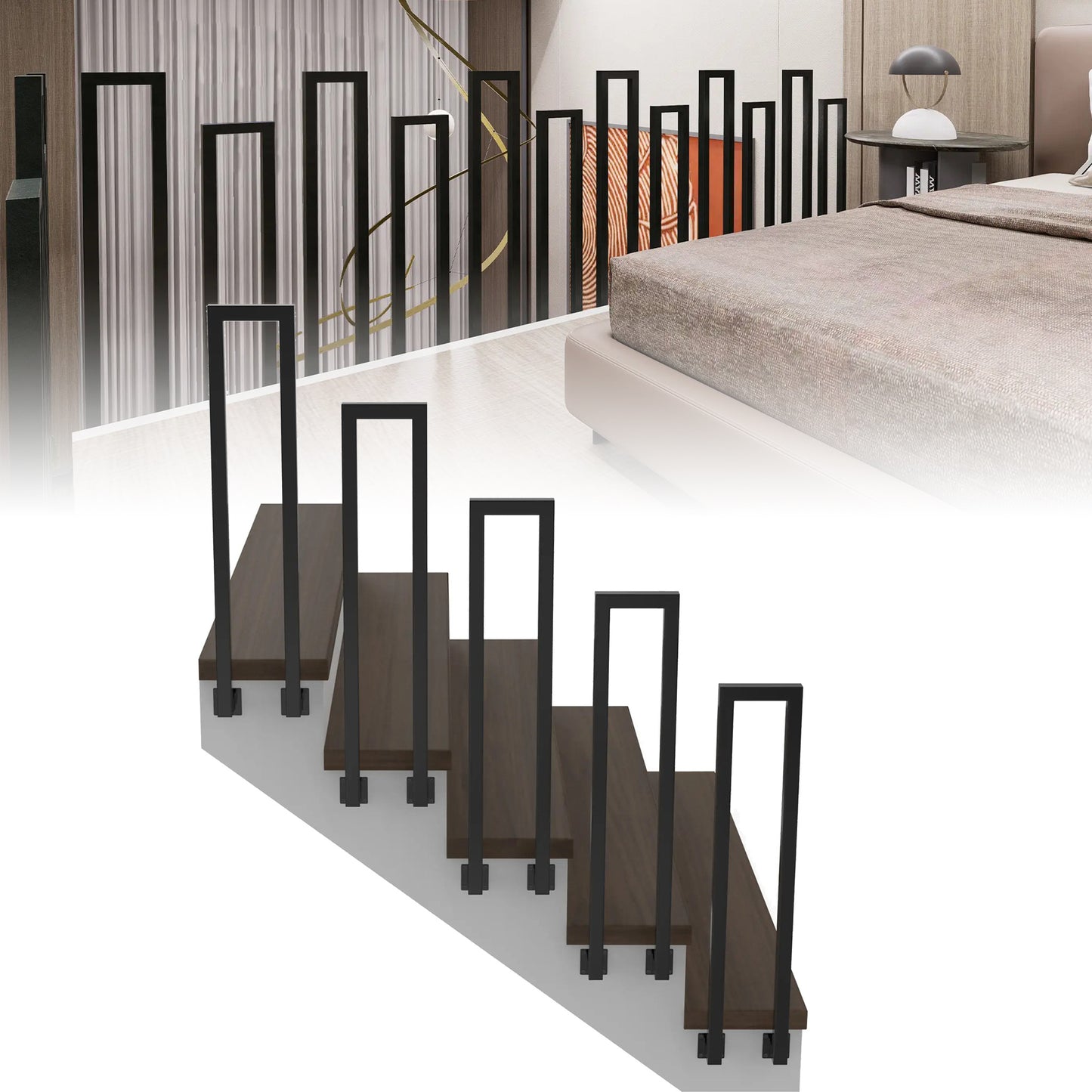 Trapleuning – Balustrade – Leuning – Stootbalk – Binnen Buiten – RVS Staal – U-Vorm 85-100 cm