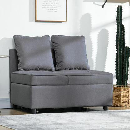 Multifunctionele Slaapstoel – Slaapbank – Slaapfauteuil – Zetelbed – Opklapbare Fauteuil – Ruimtebesparend Ontwerp – Comfortabele Foam Bekleding – Donkergrijs