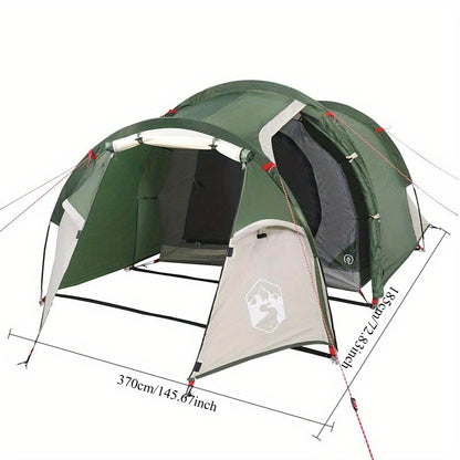 Tent – Kampeertent – Koepeltent – Tunneltent – Lichtgewicht Tent – 3 Personen – Ovaal Tunnelmodel – Ritssluiting – Gemengde Kleuren – Stalen Frame – PU Coating