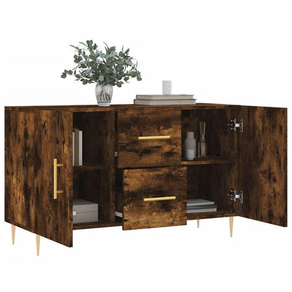 Dressoir – Opbergkast – Ladekast – Buffetkast – Wandkast – Gerookt Eikenkleurig – 100x36x60 cm – Duurzaam Bewerkte Houtafwerking