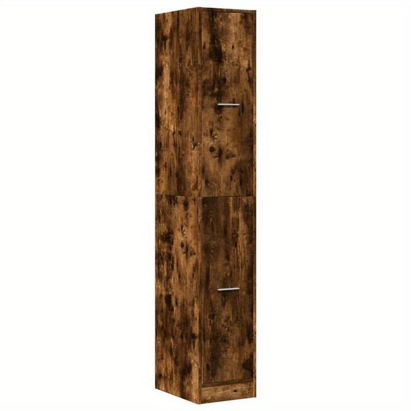 Apothekerskast – Medicijnkast – Badkamerkast – Opbergkast – Keukenkast – Gerookt Eikenhout – Compact 30x41x174,5 cm