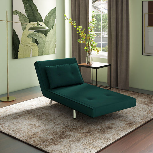 Armchair, Folding Chair with Bed Function, Single Sofa with Cushion, Guest Bed, Upholstered Sofa with Velvet Look, for Living Room, Bedroom, Blue, 77 X 88 X 83 Cm