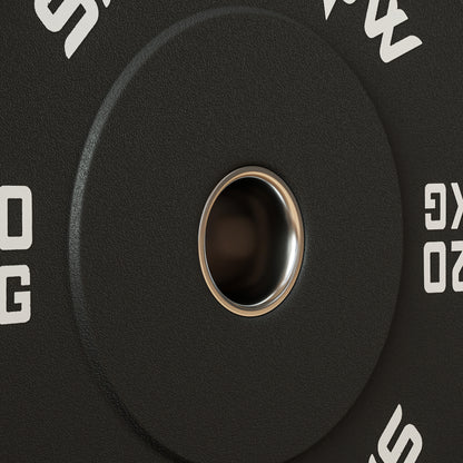 Gewichtsschijven – Halterschijven – Gewicht Platen – Haltergewichten – Gewicht Schijven – Olympische Standaard – Rubberen Coating – 2 x 20 kg – Zwart