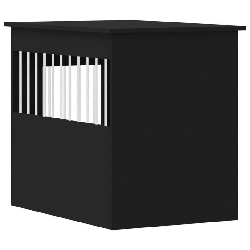 Hondenbench – Hondenkooi – Hondenhok – Hondenkennel – Hondenhuisje – Zwart – Gemaakt van Behandeld Hout – Afmetingen 55 x 80 x 68 cm