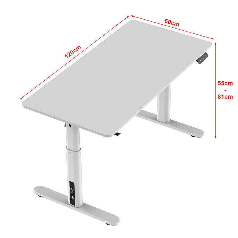 Verstelbaar Kinderbureau – Kindertafel – Bureau Voor Kinderen – Studie Tafel – Kinderschrijftafel – Wit – Verstelbare Hoogte 55-81 cm – Stil Motor Mechanisme
