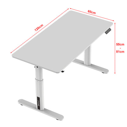 Verstelbaar Kinderbureau – Kindertafel – Bureau Voor Kinderen – Studie Tafel – Kinderschrijftafel – Wit – Verstelbare Hoogte 55-81 cm – Stil Motor Mechanisme