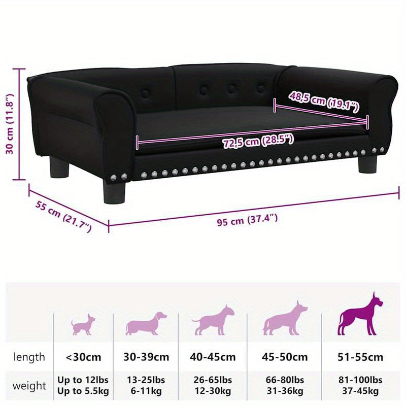 Hondenbed – Hondenmand – Huisdierbed – Doggie Bed – Hondenkussen – 95 x 55 x 30 cm – Zachte Pluche Stof