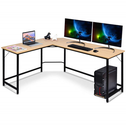 Hoekbureau – L-vormig Bureau – Gamestoel Bureau – Computerbureau – Office Bureau – Ruim Werkoppervlak 168x125 cm – Hoogwaardig MDF Met Stabiel Metalen Frame