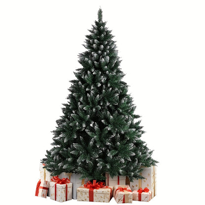 Kerstboom – Kunstkerstboom – Nepboom – Dennenboom – Mini Kerstboom – 120 cm Hoog – Gedeeltelijk Besneeuwd – 220 PVC Takken – Stevige Metalen Standaard