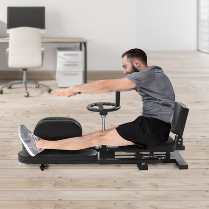 Leg Stretcher – Flexibiliteitsverhoger – Stretch Trainer – Rekapparaat – Yoga Hulpmiddel – Zwart – Verstelbare Hoek tot 180° – Comfortabele PU Kussens