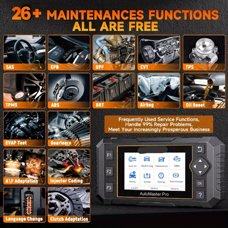 Professionele Auto Diagnose – Autoscanner – OBD2 Scanner – Foutcode Uitlezen – Auto Scanner – 26+ Resetfuncties – Draadloze Wifi Updates