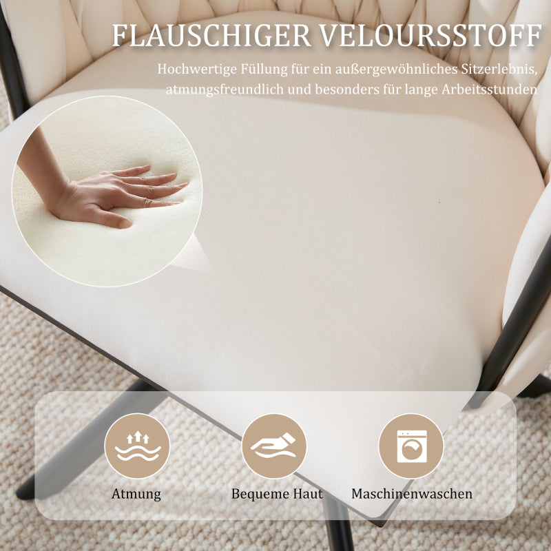 Velours Fauteuil – Lounge Stoel – Draaistoel – Relaxstoel – Zithoekstoel – Set Van 2 – 180° Draaibaar – Ergonomische Rugsteun
