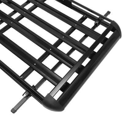 Dakkofferdrager – Dakdrager – Dakraildrager – Autodakdrager – Bagagedrager – Verstelbaar 100-140 cm – Maximaal 150 kg Draagvermogen – Aluminium Zwart