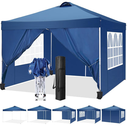 Partytent – Paviljoen – Easy-up Tent – Vouwtent – Overkapping – Waterdicht – UPF50+ Zonbescherming – 3×3 Meter – Verstelbare Hoogte – Ventilatieopening