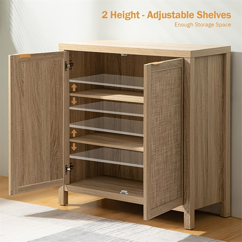 Dressoir – Buffetkast – Opbergkast – Ladekast – Sideboard – Modern Boho Design – Groot Opbergmeubel – Houtvrij Licht Eiken