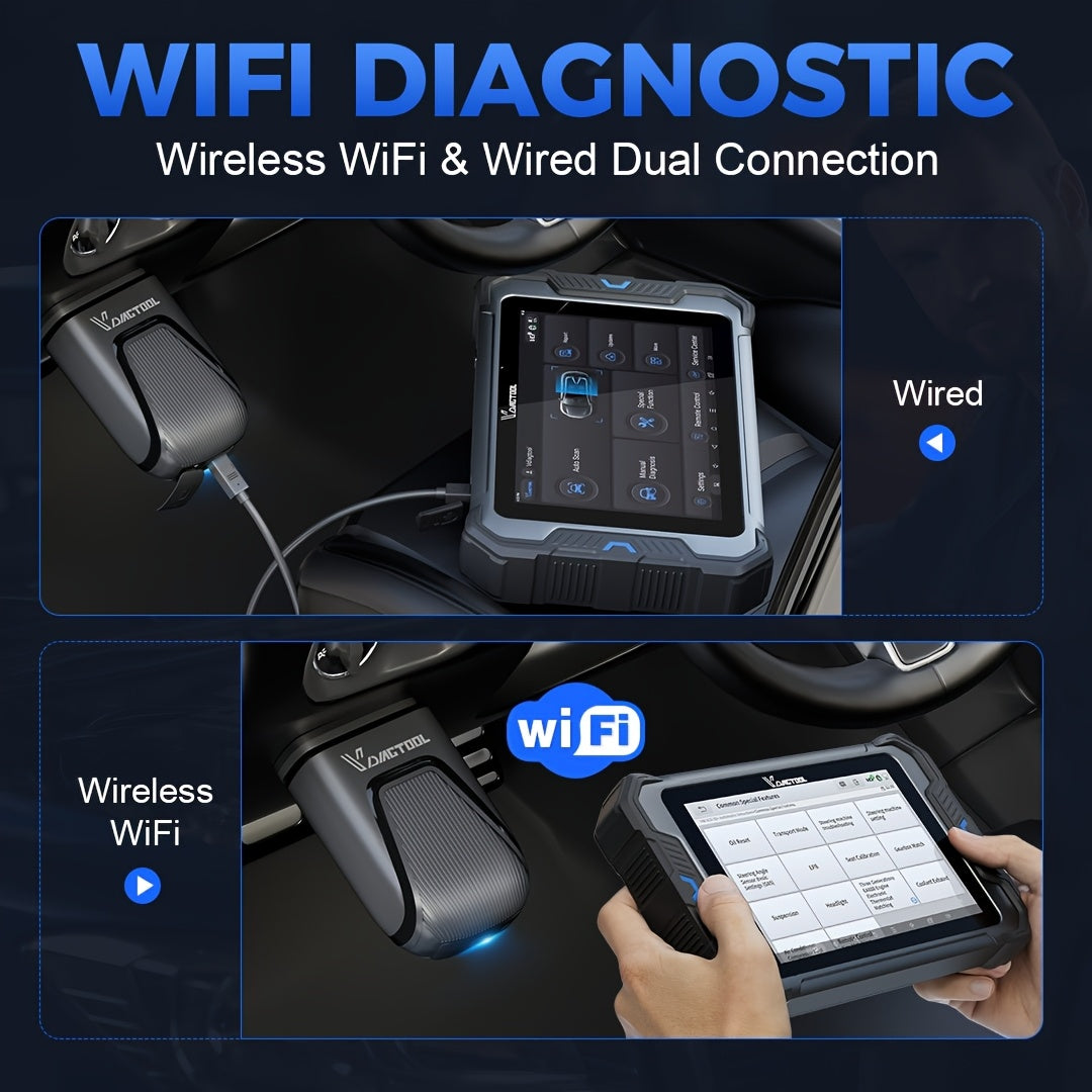 OBD2 Scanner – Auto Uitlezer – Diagnoseapparaat – Codelezer – Uitleesapparaat – WiFi Draadloos – 8-inch HD Touchscreen