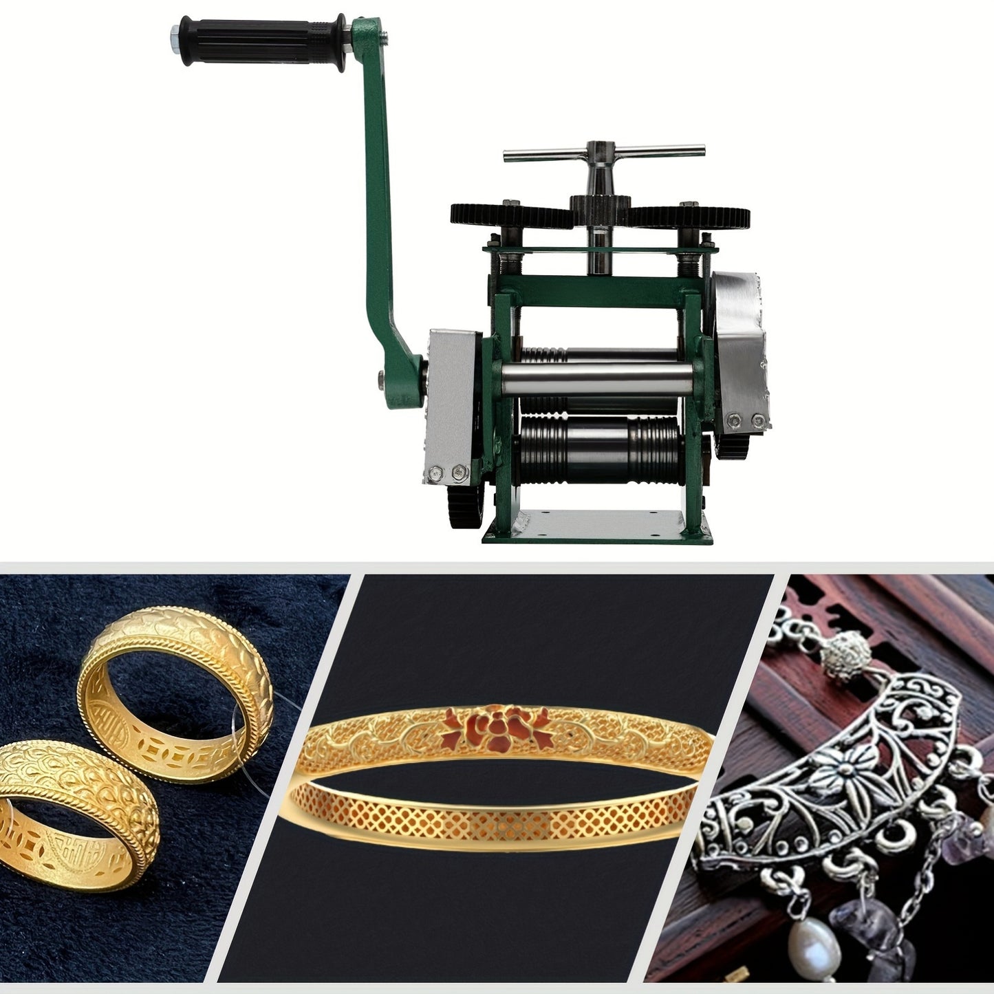 Rollersluiter – Rolling Mill – Metaalroller – Draadroller – Handmatige Walsmachine – Verstelbare Dikte 0,01-18 mm – Gietijzer en Staal