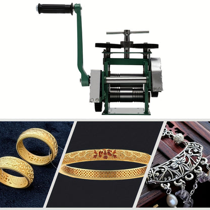 Rollersluiter – Rolling Mill – Metaalroller – Draadroller – Handmatige Walsmachine – Verstelbare Dikte 0,01-18 mm – Gietijzer en Staal