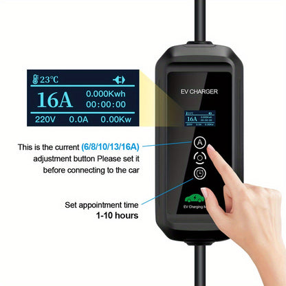 Laadkabel – Laadkabel Auto – Oplaadkabel EV – EV Kabel – Elektrische Auto Kabel – 5 Meter Lengte – 16A 1-Fase 3,6 kW – Schuko Stekker – Duurzaam PP Materiaal