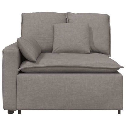 Bankstel – Hoekbank – Slaapbank – 3-Zitsbank – Loveseat – Modulaire Taupe Bank – Corduroy Stof – Comfortabele Kussens – Duurzaam Frame