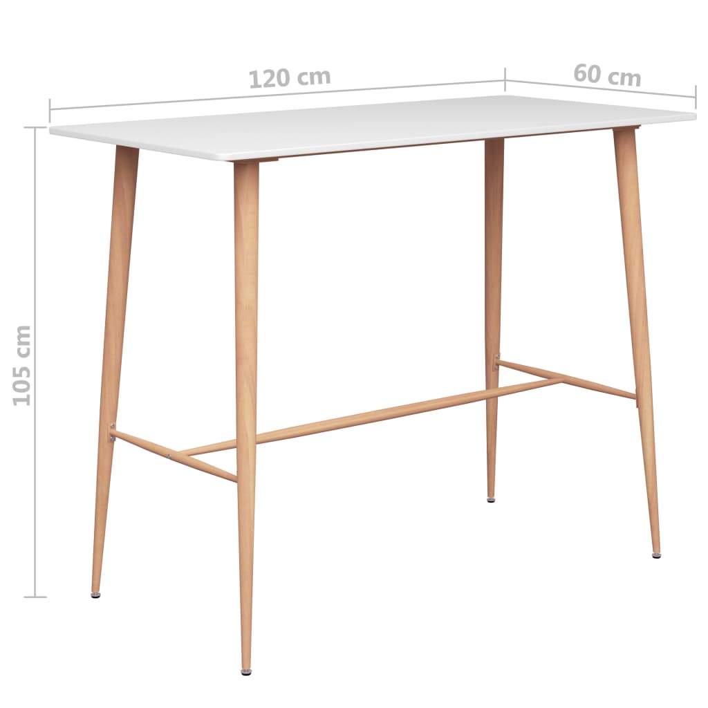 Barset – Barsets – Bar Set – Tuinbarset – Bistroset – MDF Tafelblad – Ergonomische Barkrukken Met Rugleuning