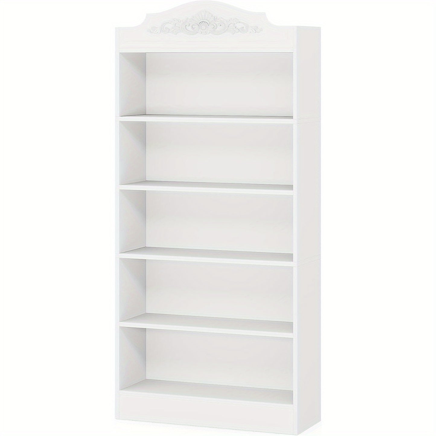Boekenkast – Boekplank – Boekenrek – Opbergkast – Vakkenkast – Wit – 5 Planken – MDF Hout – Anti-Kantelvoorziening