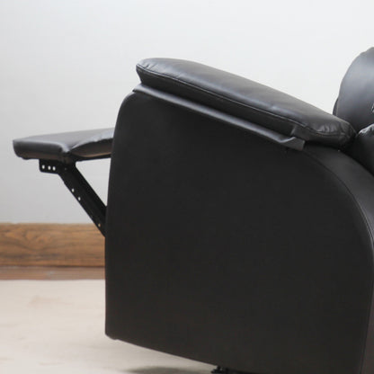 Relaxfauteuil – Verstelbare Fauteuil – Relaxstoel – Zithoekstoel – Loungestoel – Bruin – Ergonomisch – Zacht Gestoffeerd – Houten Frame – 74x91x99 cm
