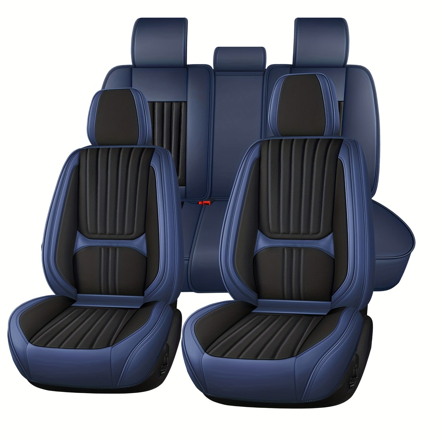 Autostoelhoes – Stoelhoes Auto – Stoelbeschermer – Auto Bekleding – Universele Autostoelhoezen – Nappa Leer – Ademend Comfort – Volledige Voorstoelen + Halve Achterbank
