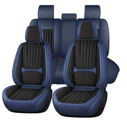 Autostoelhoes – Stoelhoes Auto – Stoelbeschermer – Auto Bekleding – Universele Autostoelhoezen – Nappa Leer – Ademend Comfort – Volledige Voorstoelen + Halve Achterbank