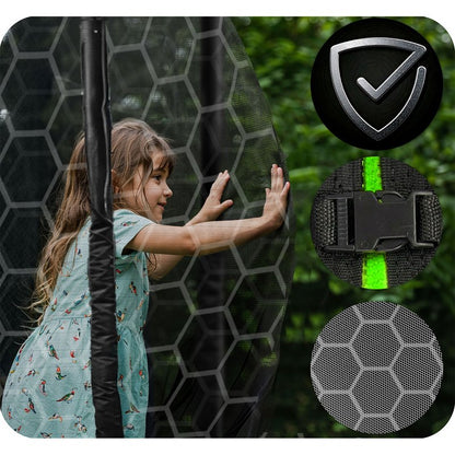 10ft/312cm Profiled Garden Trampoline with Inner Net by Neo-Sport