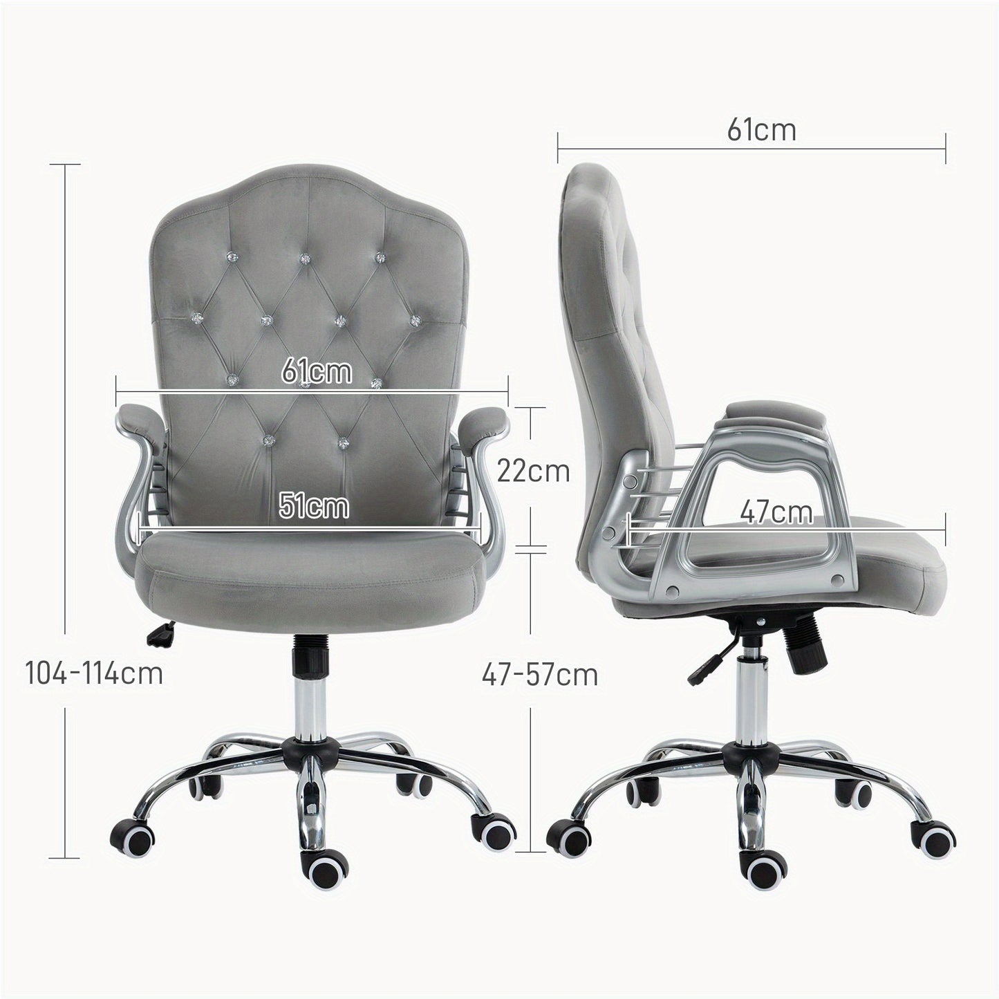 Ergonomische Bureaustoel – Comfortabele Werkstoel – Draaistoel – Bureaustoel Met Schommelfunctie – Verstelbare Zithoogte – Lichtgrijs Polyester – Max. 120 kg Belastbaar – Ademend En Stevig