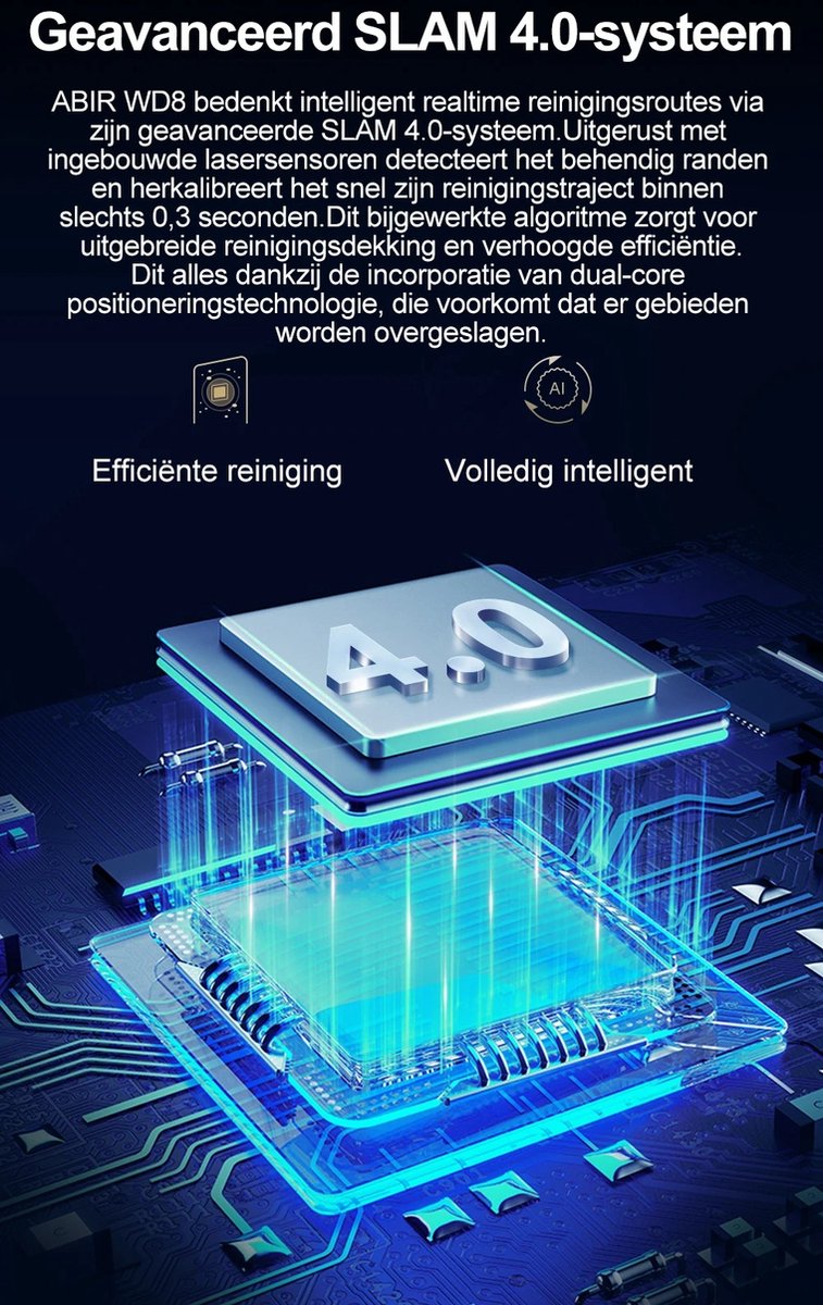 Robot raamreiniger - Dubbele Watersproeier - Slim Geheugen - Hoge Vacuümaanzuiging - Lasersensor - Robot voor het Reinigen van glas - App besturing - QUORE