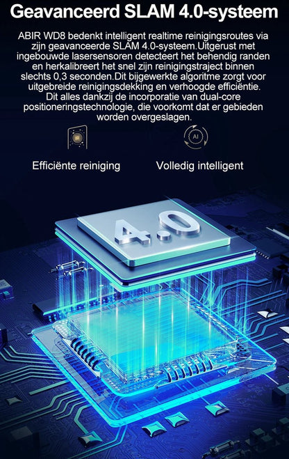 Robot raamreiniger - Dubbele Watersproeier - Slim Geheugen - Hoge Vacuümaanzuiging - Lasersensor - Robot voor het Reinigen van glas - App besturing - QUORE