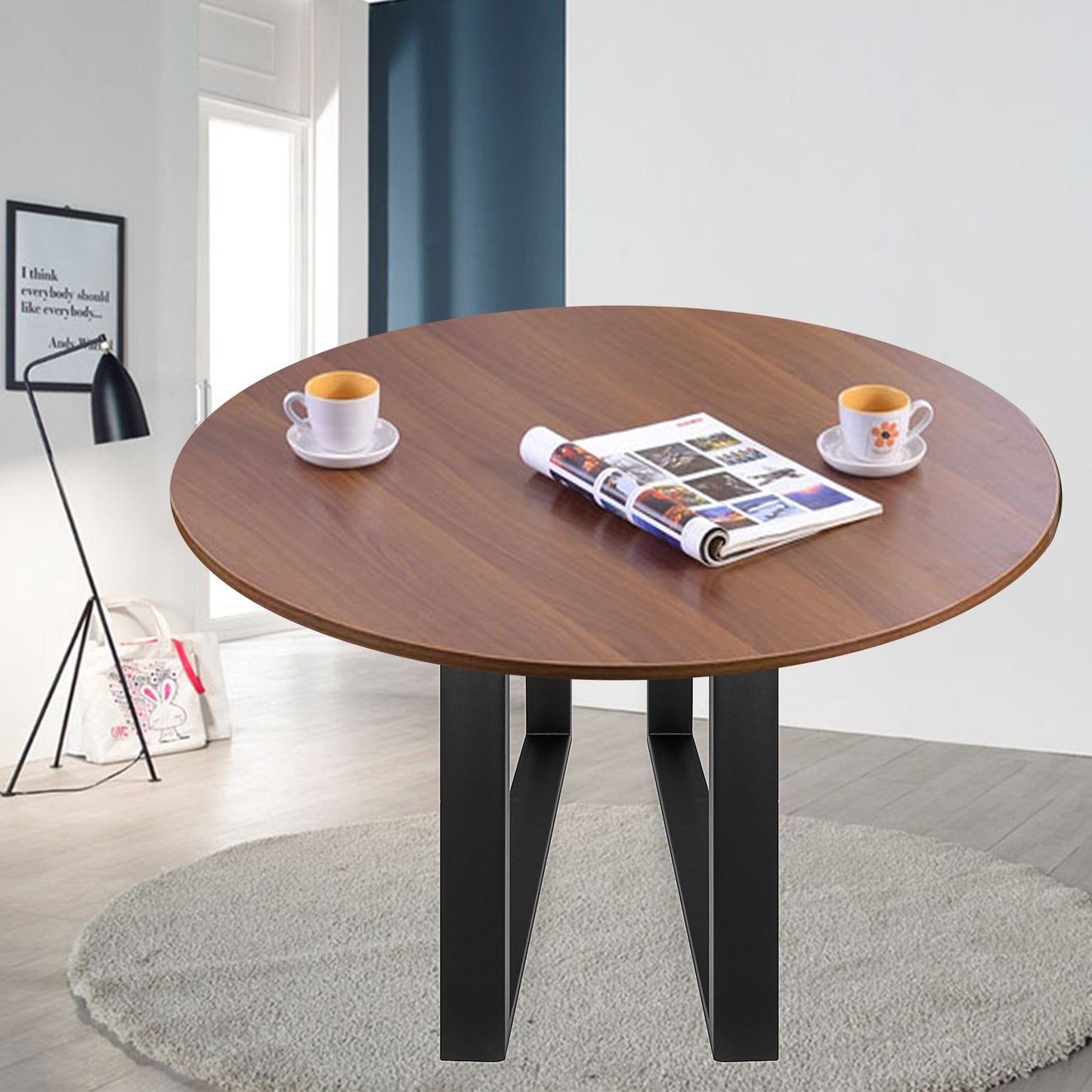 VEVOR 2PCS Metal Table Legs Industrial Coffee Table and Dining Table Legs with Max Load 1000 kg Square Legs for Home Living Room